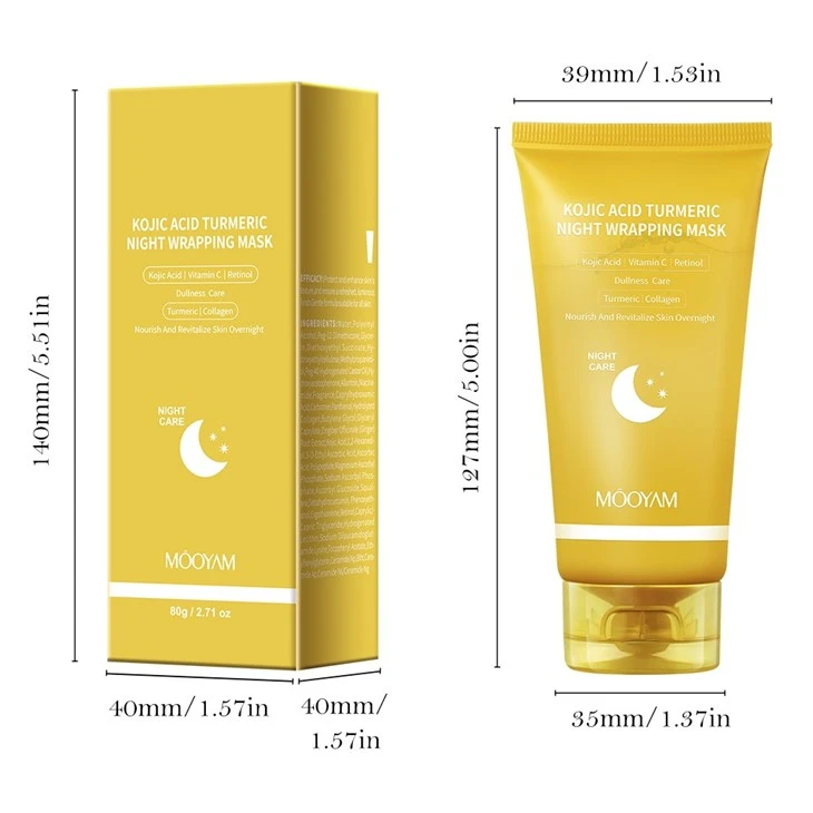 Kojic Acid Turmeric Night Wrapping Mask – Brighten, Repair & Glow!